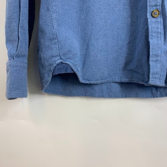 Marine Layer Blue Long Sleeve Button Up Work Shirt 100% Cotton Size Medium - Picture 5 of 12